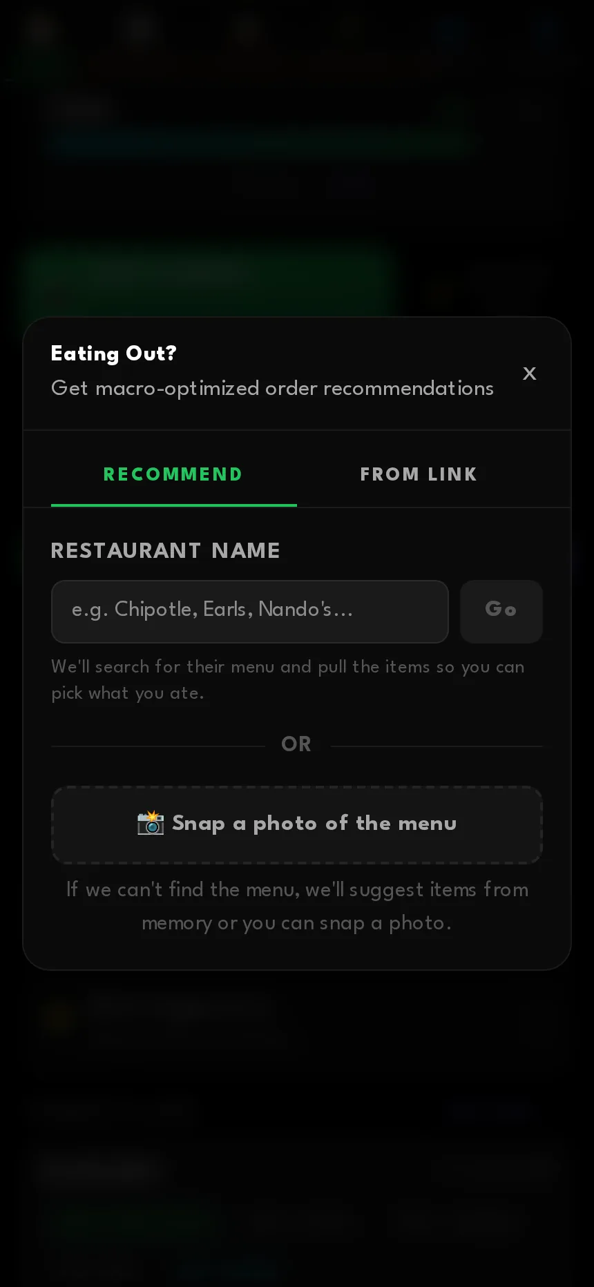 Eating out, where most weeks fall apart