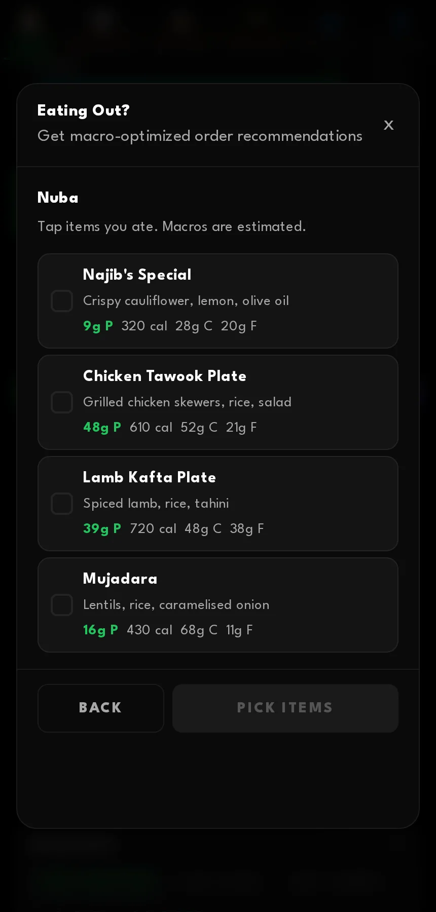 Tick what you ate