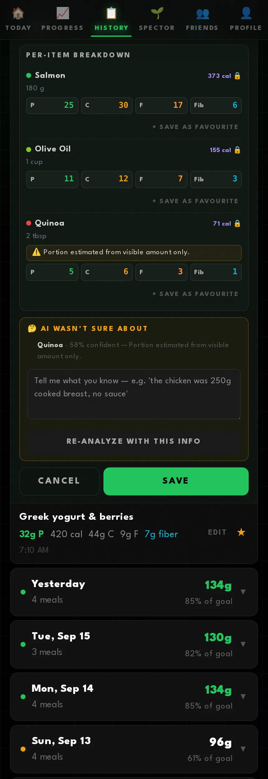 It tells you what it guessed