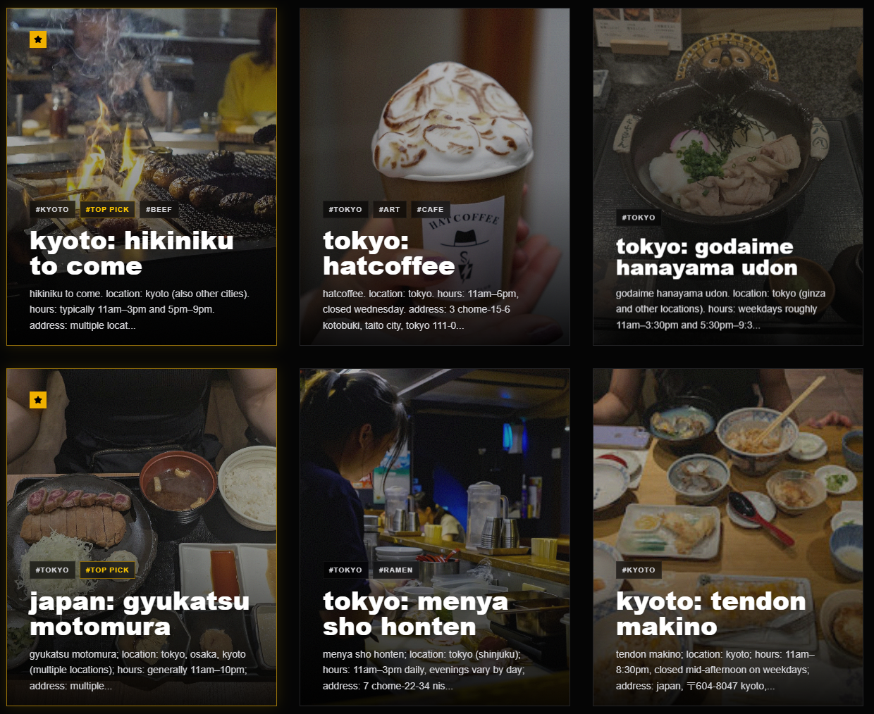 webapp: Must dos when in Japan
