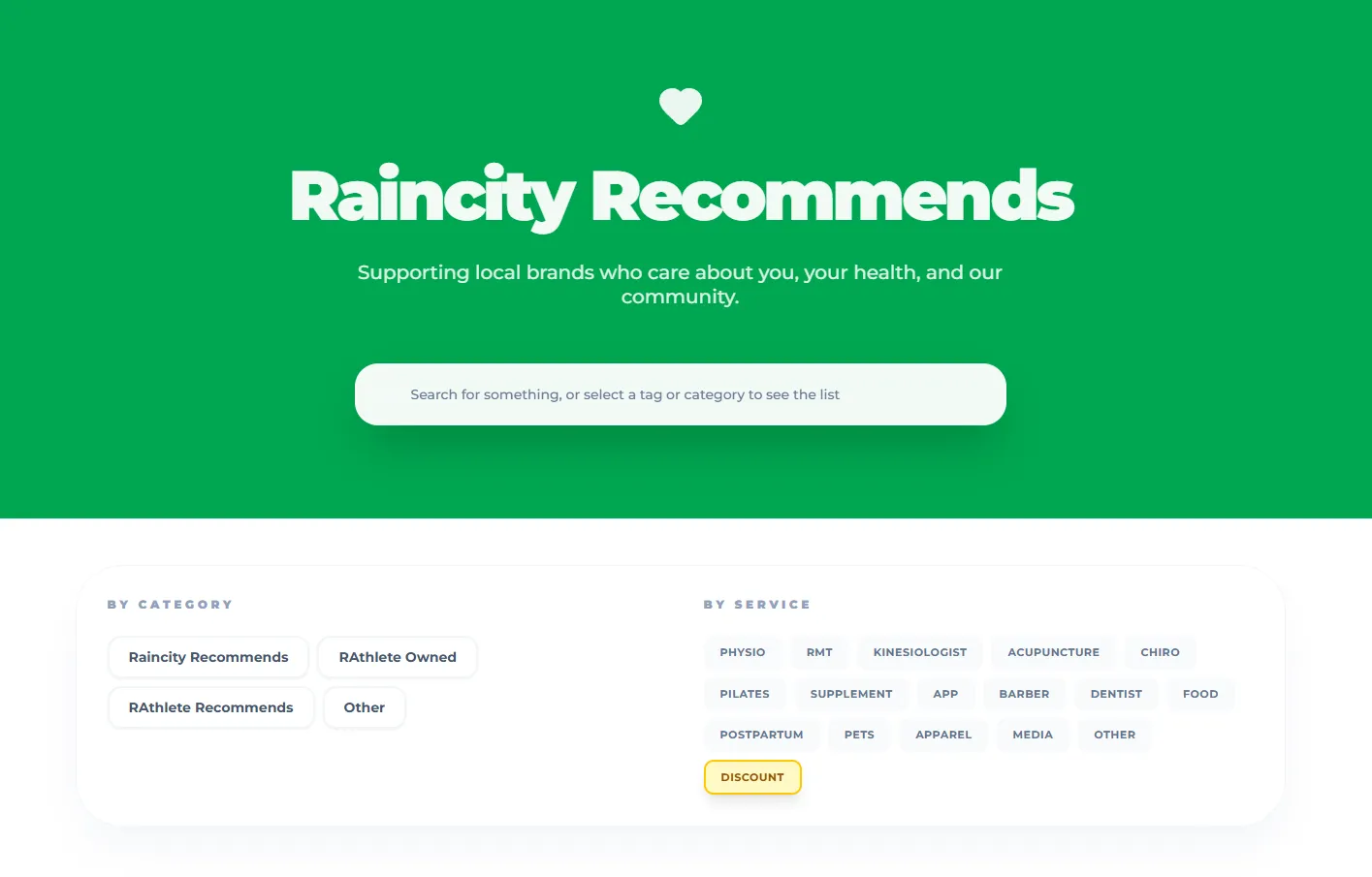 Raincity Recommends - Local & Small Businesses