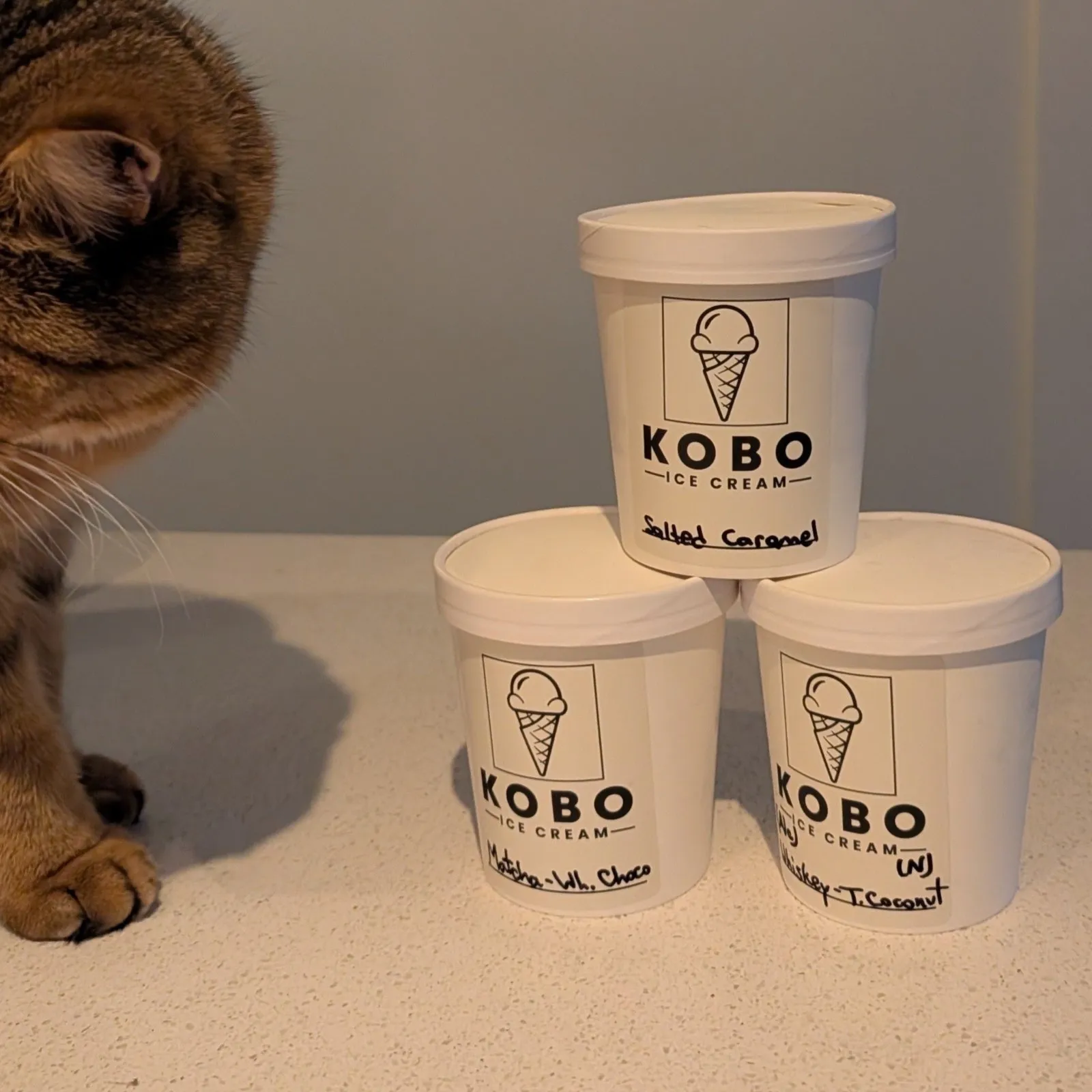 Kobo: Matcha, Salted Caramel, Whiskey Toasted Coconut