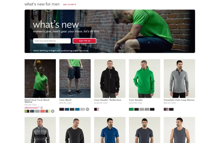 Featured on Lululemon.com